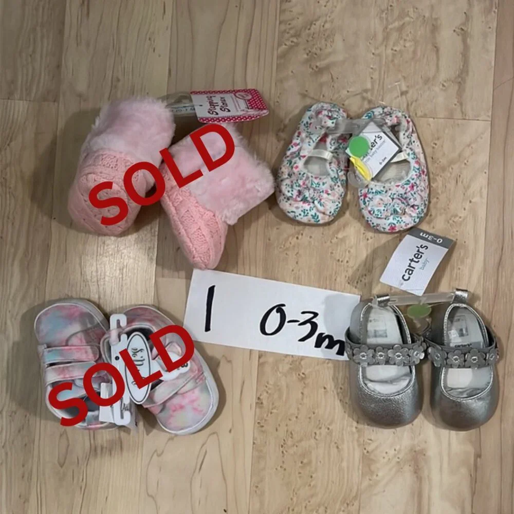 NWT $5/PAIR INFANT GIRLS' SHOES FOR SALE BUT NOT LISTED SEPARATELY IN MY CLOSET